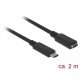 DeLOCK SuperSpeed USB câble USB 2 m USB 3.2 Gen 1 (3.1 Gen 1) USB C Noir