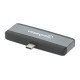 Manhattan Dock/hub de voyage USB-C, 4 ports : HDMI, USB-A, USB-C et audio 3,5 mm, avec Power Delivery (PD) 100 W - nécessite un chargeur USB-C externe (non inclus). Alimenté par USB (aucune alimentation externe requise) lorsque le PD n'est pas utilisé
