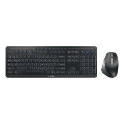 CHERRY Stream desktop ultimate clavier Souris incluse maison/bureau USB + RF Wireless + Bluetooth QWERTY Anglais Noir