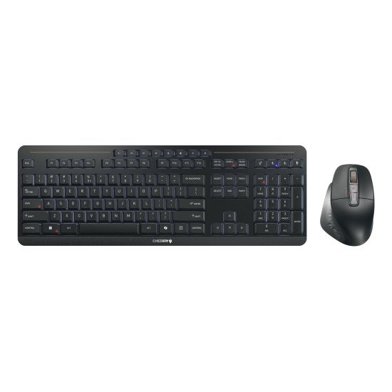 CHERRY Stream desktop ultimate clavier Souris incluse maison/bureau USB + RF Wireless + Bluetooth QWERTY Anglais Noir