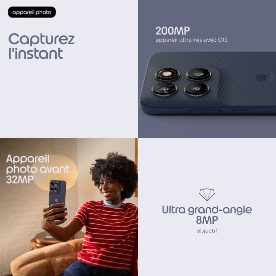 Motorola moto g87 17,2 cm (6.78") Double SIM hybride Android 16.0 5G USB Type-C 8 Go 256 Go 5200 mAh Gris