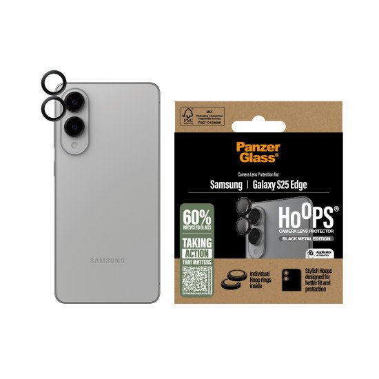 PanzerGlass ® Hoops® Black Camera Lens Protector Samsung S25 Edge Protection d'écran transparent 1 pièce(s) PanzerGlass ® Hoops® Black Camera Lens Protector Samsung S25 Edge Protection d'écran transparent 1 pièce(s)