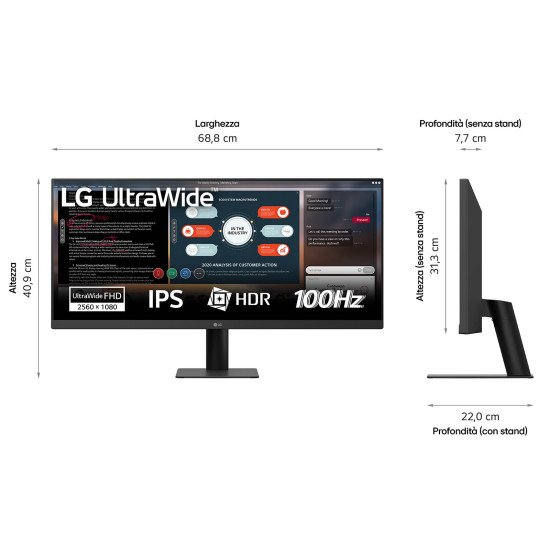 LG 29U511A-B écran PC 73,7 cm (29") 2560 x 1080 pixels WFHD LCD Noir LG 29U511A-B écran PC 73,7 cm (29") 2560 x 1080 pixels WFHD LCD Noir
