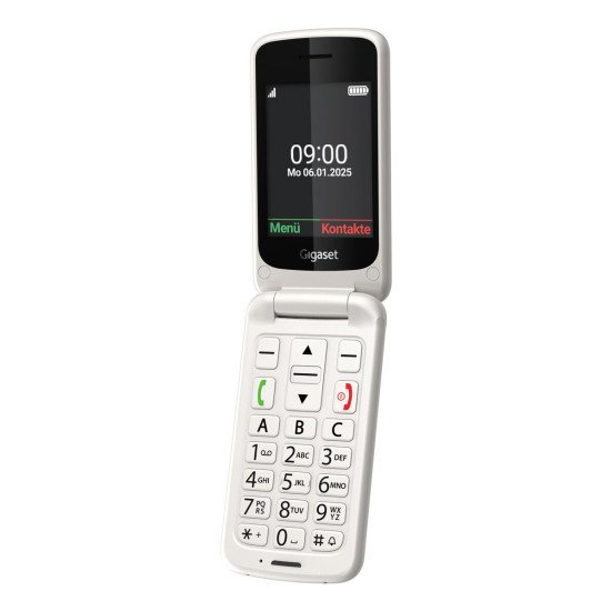 Gigaset GL595 7,11 cm (2.8") 114 g Blanc Téléphone pour seniors Gigaset GL595 7,11 cm (2.8") 114 g Blanc Téléphone pour seniors