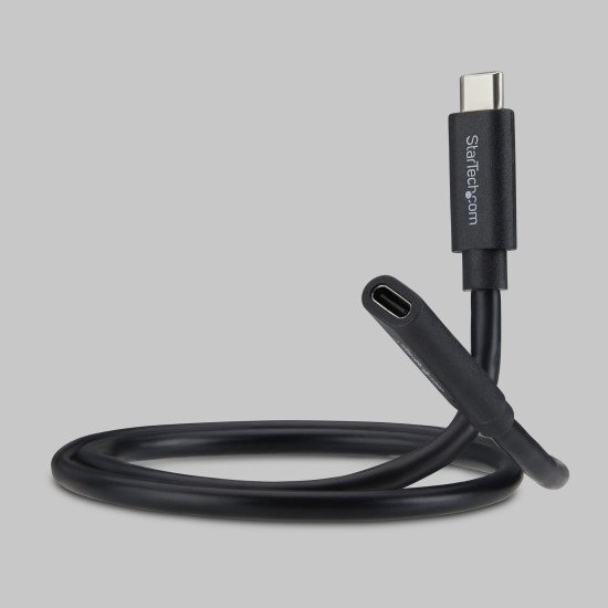 StarTech.com Câble Prolongateur USB4 de 60cm, 40Gbps, Compatible Thunderbolt 4, Charge 240W, 8K 60Hz/4K 240Hz, USB-C Mâle vers Femelle