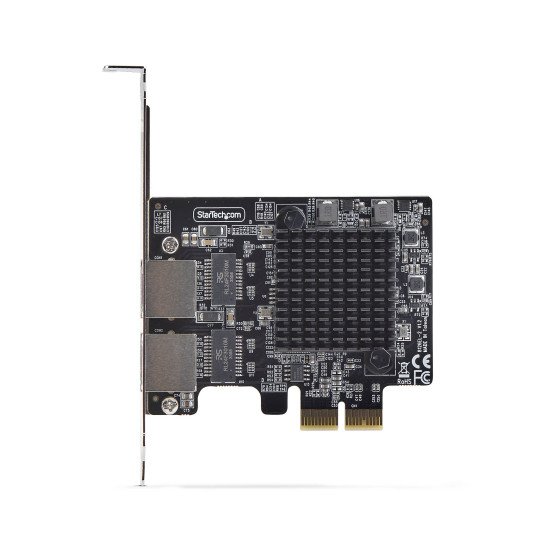 StarTech.com Carte Réseau PCIe Gigabit 5G à 2 Ports, Carte LAN PCI Express 5G/2,5G/1G/100M/10M, Realtek RTL8126, Windows et Linux, Conforme TAA
