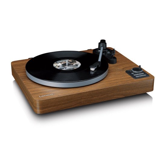 Lenco LBTA-165WD Tourne-disque entraîné par courroie Noir, Bois Automatique