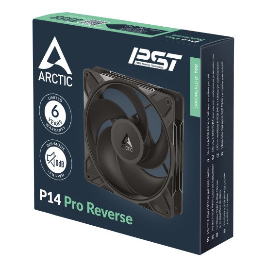 ARCTIC Freezer P14 Pro Reverse Boitier PC Ventilateur 14 cm Noir 1 pièce(s)