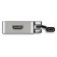 StarTech.com Adaptateur multiport USB-C - Gris sidéral - 4-en-1 USB-C vers VGA, DVI, HDMI, ou Mini DisplayPort
