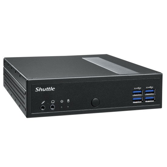 Shuttle XPC slim Barebone DL30N, Intel N100, 1x DDR5, 2x LAN (2x 2.5Gbit), 2xCOM,1xHDMI,1xDP, 1x VGA, fanless, fonctionnement permanent 24/7