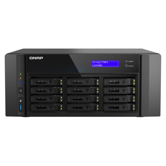 QNAP TS-H1277AFX-R7-32G serveur de stockage NAS Tower AMD Ryzen™ 7 32 Go DDR5 0 To QuTS hero Noir