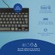 R-Go Tools Clavier ergonomique R-Go Compact Break, clavier compact avec logiciel de pause, AZERTY (BE), filaire, noir