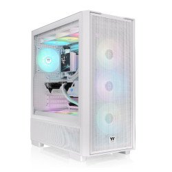 Thermaltake S380 TG ARGB Midi Tower Noir, Blanc