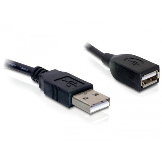 DeLOCK USB 2.0 , A/A 15cm S/B câble USB 0,15 m Noir