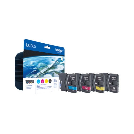 Brother LC-985VALBPDR cartouche d'encre Original Noir, Cyan, Magenta, Jaune Multipack