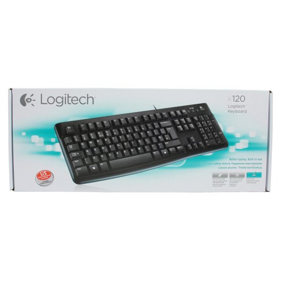 Logitech LGT-K120-US Clavier USB Noir QWERTY US int Noir