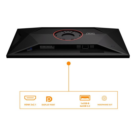 AOC G4 U32G4U écran PC 80 cm (31.5") 3840 x 2160 pixels 4K Ultra HD Noir, Rouge