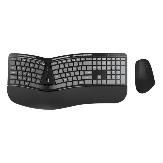Conceptronic ORAZIO02US clavier Souris incluse Bureau RF sans fil QWERTY Anglais américain Noir