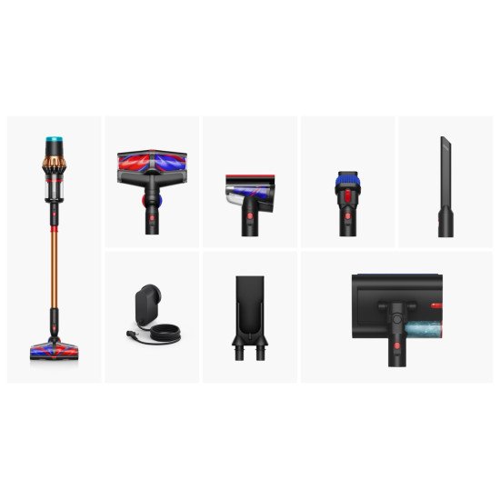 Dyson V16 Piston Animal Submarine Aspirateur balai 3-en-1 Batterie Sec&humide HEPA Sans sac 1,3 L 900 W Noir, Cuivre
