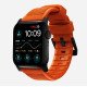 Nomad Rugged Bande Orange, Noir Acier inoxydable, Caoutchouc