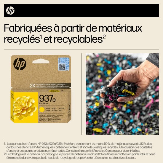HP 937e Cartouche d'encre authentique Jaune EvoMore HP 937e Cartouche d'encre authentique Jaune EvoMore