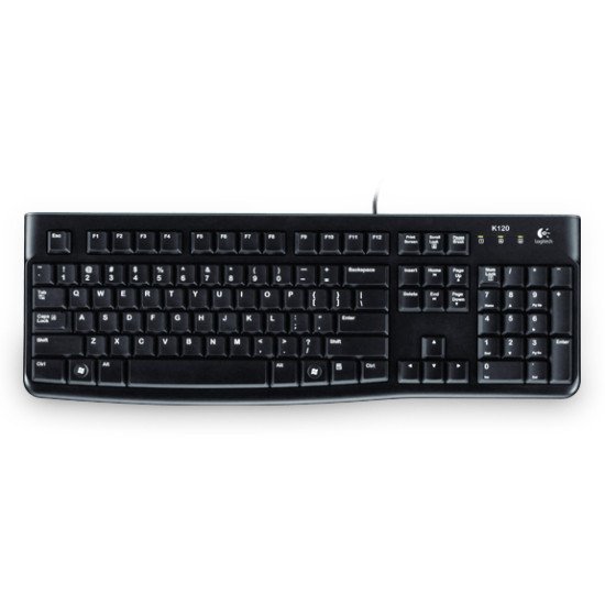 Logitech K120 clavier USB QWERTY Italien Noir