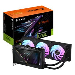 GIGABYTE AORUS GeForce RTX 5090 XTREME WATERFORCE 32G Carte Graphique - 32 Go GDDR7, 512 bits, PCI-E 5.0, 2655 MHz Fréquence du Cœur, 3 x DP 2.1a, 1 x HDMI 2.1b, NVIDIA DLSS 4, GV-N5090AORUSX W-32GD