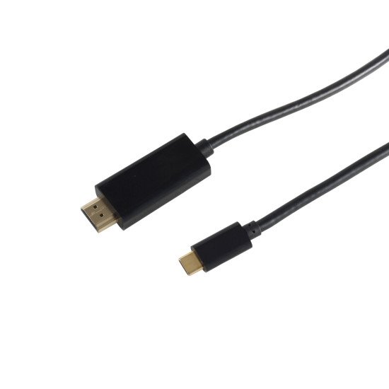 S-Conn 10-57025 câble vidéo et adaptateur 1 m HDMI Type A (Standard) USB Type-C Noir
