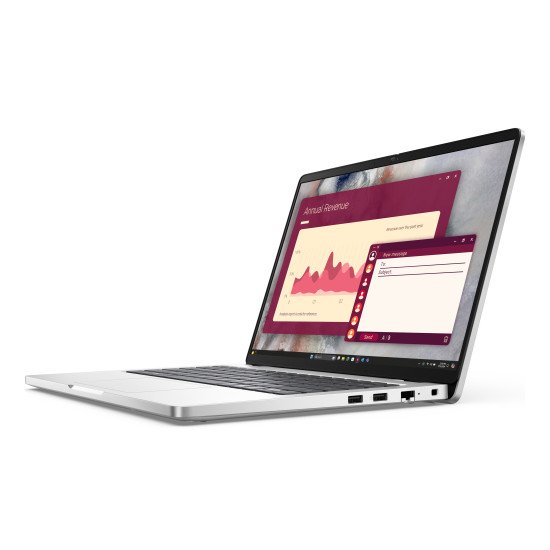 DELL Pro 14 PC14250 Intel Core Ultra 5 235U Ordinateur portable 35,6 cm (14") Full HD+ 16 Go DDR5-SDRAM 512 Go SSD Wi-Fi 6E (802.11ax) Windows 11 Pro US International Platine, Argent