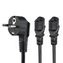 StarTech.com Câble d'alimentation PC - Cordon secteur en Y Schuko vers C13 de 2 m StarTech.com Câble d'alimentation PC - Cordon secteur en Y Schuko vers C13 de 2 m