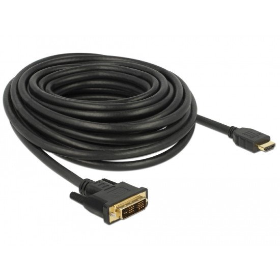 DeLOCK 85587 câble vidéo et adaptateur 10 m HDMI Type A (Standard) DVI-D Noir