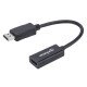 Manhattan Adaptateur câble DisplayPort 1.1 vers HDMI, 1080p à 60 Hz, mâle vers femelle, 15 cm, DP avec verrouillage, non bidirectionnel, noir, garantie 3 ans, équivalent à DP2HDMI