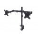 Manhattan Support de bureau double pour TV/moniteurs (Bras articulé), écrans 10" à 27", fixation à l'arrière par pince, Compatibilité VESA : 75x75 et 100x100 mm (vérifiez les dimensions des quatre trous de fixation à l'arrière), charge max. 8 kg