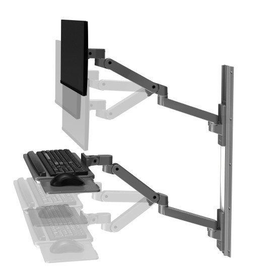 Ergotron LX Pro Series 45-696-293 support d'écran plat pour bureau 86,4 cm (34") Mur Gris foncé