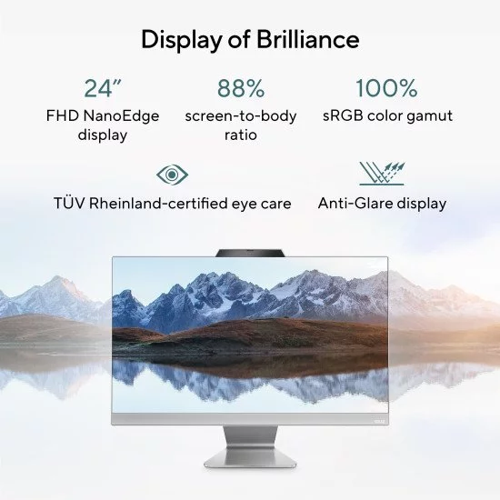 ASUS M3402WFAK-BPC001W AMD Ryzen™ 5 7520U 60,5 cm (23.8") 1920 x 1080 pixels PC All-in-One 16 Go LPDDR5-SDRAM 512 Go SSD Windows 11 Home Wi-Fi 6 (802.11ax) Noir ASUS M3402WFAK-BPC001W AMD Ryzen™ 5 7520U 60,5 cm (23.8") 1920 x 1080 pixels PC All-in-One 16 Go LPDDR5-SDRAM 512 Go SSD Windows 11 Home Wi-Fi 6 (802.11ax) Noir