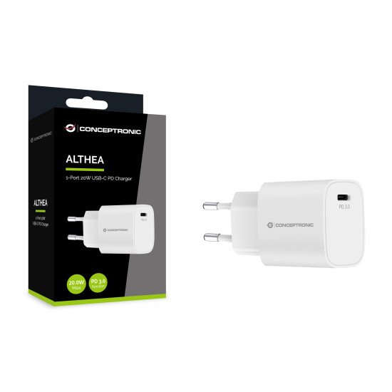 Conceptronic ALTHEA14W chargeur d'appareils mobiles Universel Blanc Secteur Charge rapide Intérieure