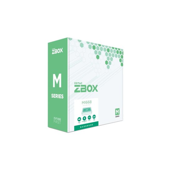 Zotac ZBOX -MI668-BE barebone PC/ poste de travail Taille pc 0,64l Noir i7-1360P 2,2 GHz Zotac ZBOX -MI668-BE barebone PC/ poste de travail Taille pc 0,64l Noir i7-1360P 2,2 GHz