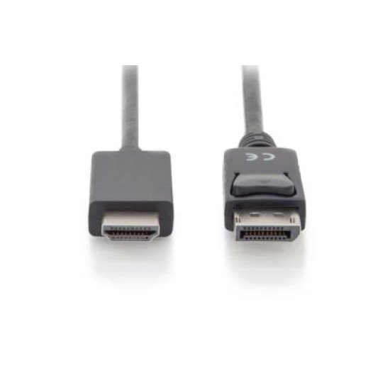 ASSMANN Electronic AK-340303-010-S câble vidéo et adaptateur 1 m HDMI Type A (Standard) DisplayPort Noir