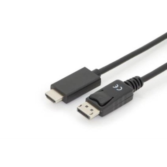 ASSMANN Electronic AK-340303-030-S câble vidéo et adaptateur 3 m HDMI Type A (Standard) DisplayPort Noir