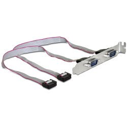 DeLOCK 89268 adaptateur et connecteur de câbles 2x Serial DB9 2x COM