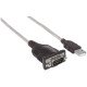 Manhattan Câble convertisseur USB-A vers série RS232/COM/DB9, 45 cm, puce Prolific PL-2303RA, noir/argent, garantie 3 ans, équivalent à ICUSB232V2
