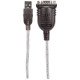 Manhattan Câble convertisseur USB-A vers série RS232/COM/DB9, 45 cm, puce Prolific PL-2303RA, noir/argent, garantie 3 ans, équivalent à ICUSB232V2