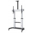 Manhattan Chariot pour TV/moniteurs, écrans 60"–100", Compatibilité VESA : de 200x200 à 800x600 mm (vérifiez les dimensions des quatre trous de fixation à l'arrière), charge max. 100 kg, hauteur 1200–1685 mm, LFD, support