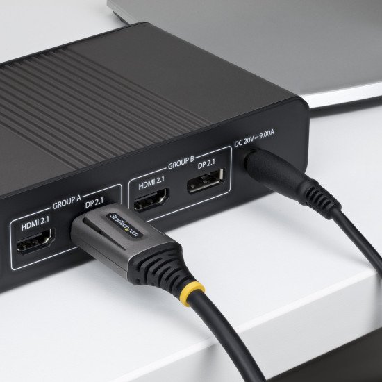 StarTech.com Câble DisplayPort 2.1 de 2m, Câble DisplayPort DP80 Certifié VESA, 10K/8K 60Hz Non Compressé, 16K 60Hz/8K 240Hz avec DSC 1.2a, Câble d'Écran DP 2.1