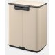 Brabantia Bo Pedal Bin 12 L Rectangulaire Acier Beige
