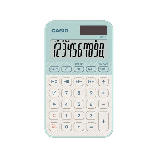 Casio SL-310YC calculatrice Poche Calculatrice basique Vert clair
