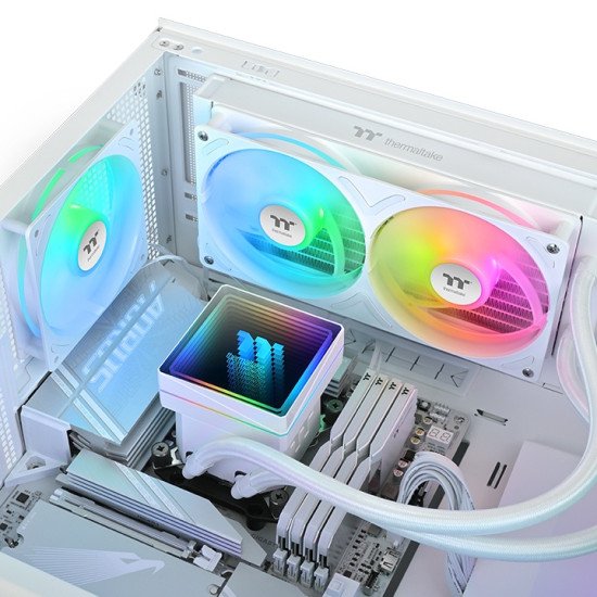 Thermaltake TH240 V3 ARGB Processeur Refroidisseur de liquide tout-en-un 12 cm Blanc 1 pièce(s)