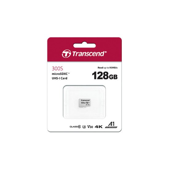 Transcend TS128GUSD300S-A mémoire flash 128 Go MicroSDXC Classe 10 NAND