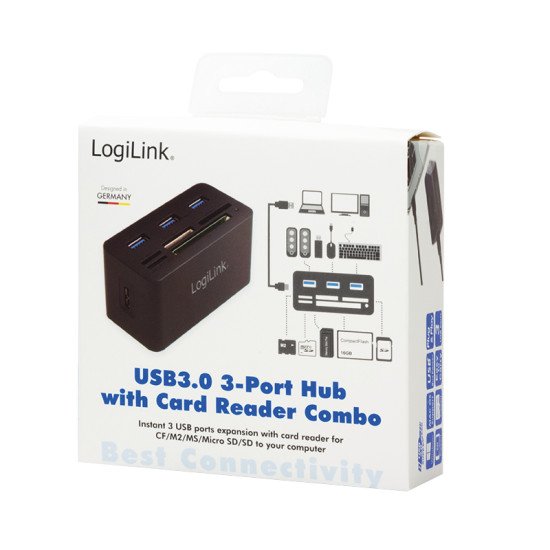 LogiLink CR0042 hub & concentrateur USB 3.2 Gen 1 (3.1 Gen 1) Type-A 5000 Mbit/s
