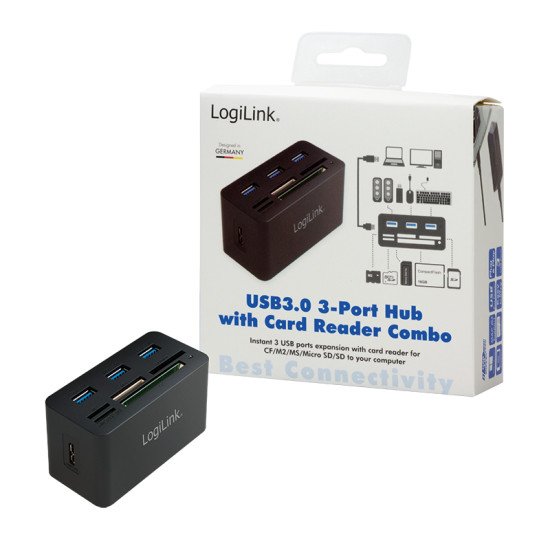 LogiLink CR0042 hub & concentrateur USB 3.2 Gen 1 (3.1 Gen 1) Type-A 5000 Mbit/s